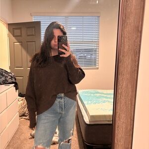 BROWN FREE PEOPLE SWEATER LIKE NEW
